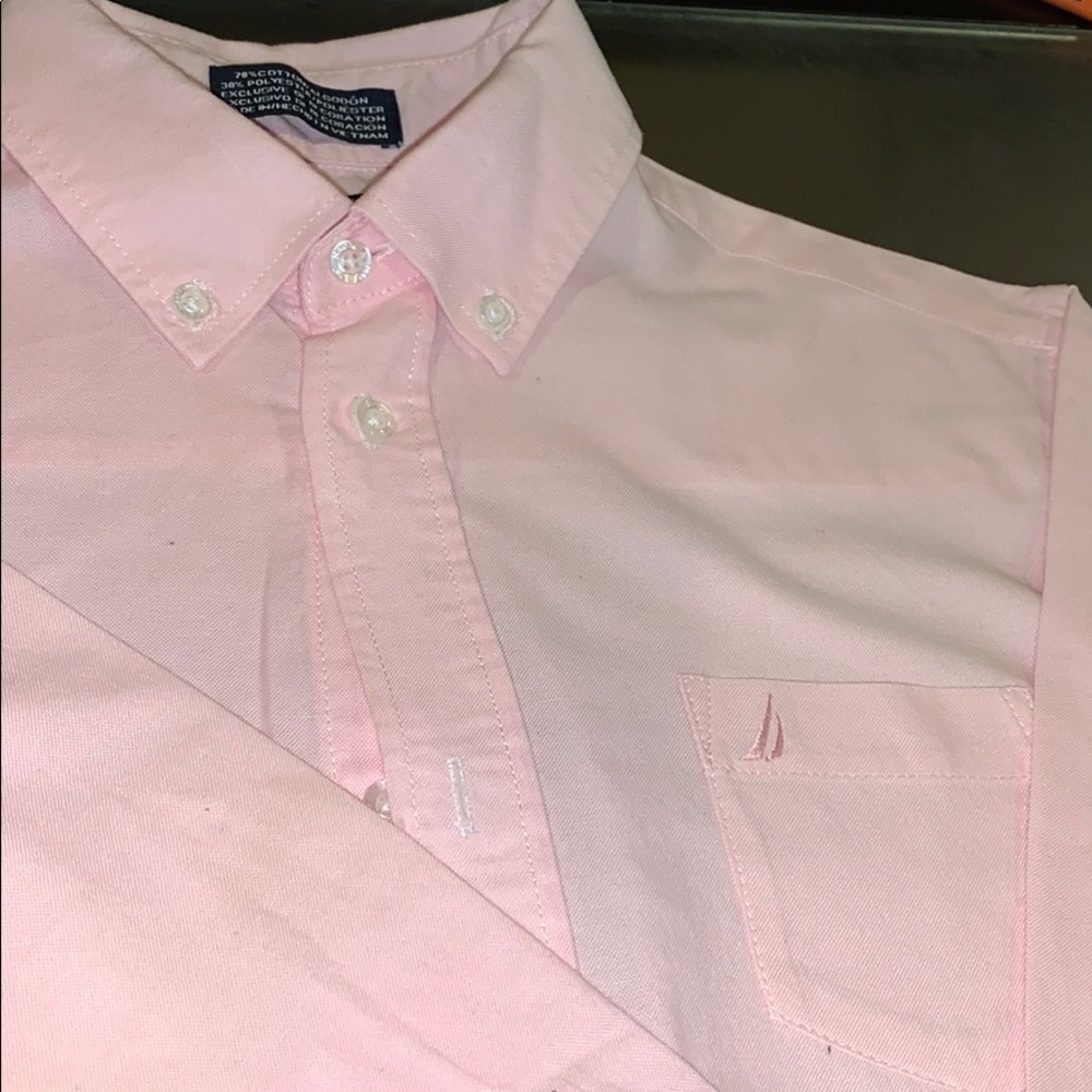 Pink Boys Nautica long sleeve shirt